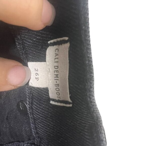 Madewell Black Cali Demi Boot Mid Rise Jeans 26P - Picture 6 of 11